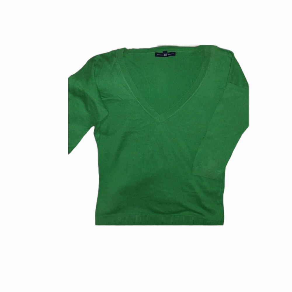 ⚡BOGO 50%💫 GAP size Medium Green V Neck Sweater